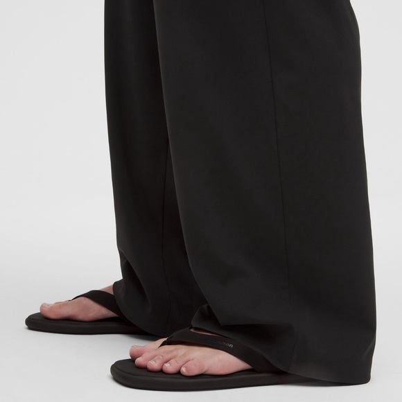 Lululemon High-Rise Daydrift Women's Black Regular Wide-Leg Trousers Pants - Picture 6 of 13